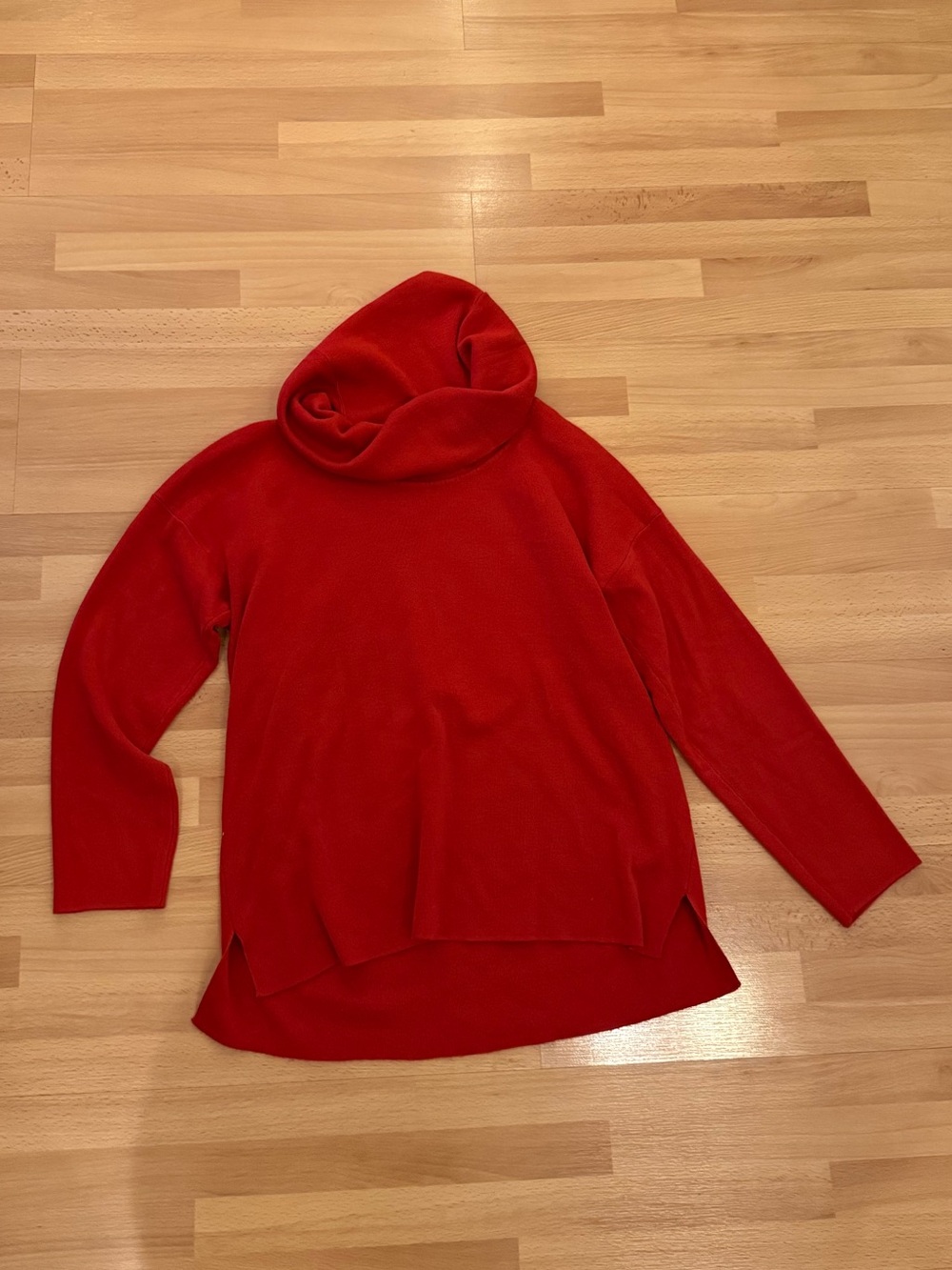 Calvin Klein bright red Cowl Neck Sweater